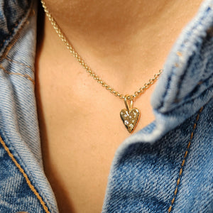 Starlight Perfectly Imperfect Heart Necklace- Gold