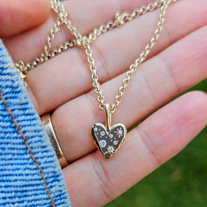 Starlight Perfectly Imperfect Heart Necklace- Gold