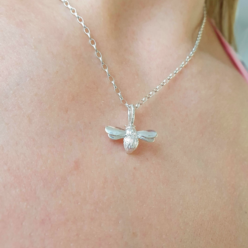 Bee Necklace- Sterling Silver