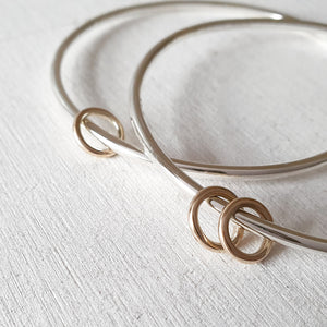 Miram Bangle - Sterling Silver With Halos