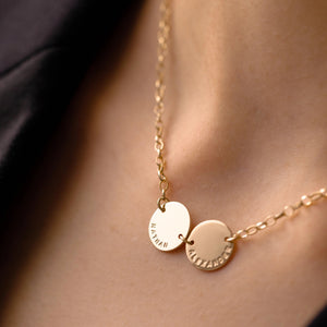 Made By Mary Initial Disc Necklace—1/2