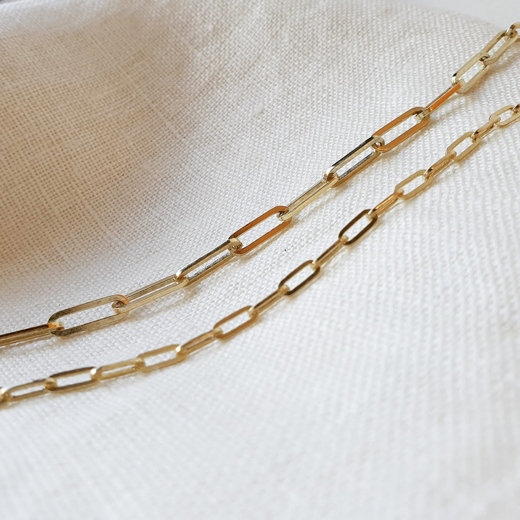 Mini Paperclip Chain- Gold