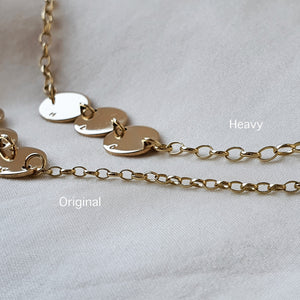 The Sirius Necklace (Small)- Solid Gold 2 discs