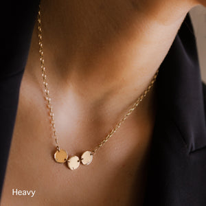 The Sirius Necklace (Small)- Solid Gold 3 discs