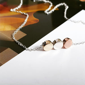 The Vela Necklace - Mixed Metal Trio Of Dots
