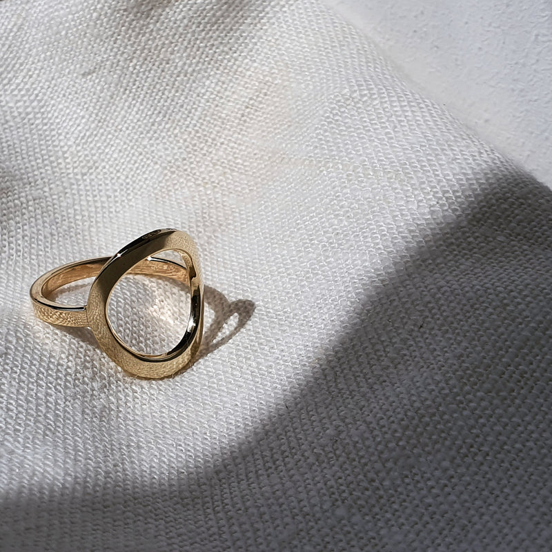 Sarin Open Circle Ring- Gold